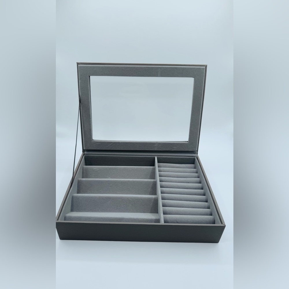 Jewelry Storage Large Tray Box with Clear Lid | GUC